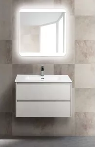 Фото №3 Тумба с раковиной BELBANGO с Kraft 70, Bianco Opaco (KRAFT-700-2C-SO-BO, BB700ETL)