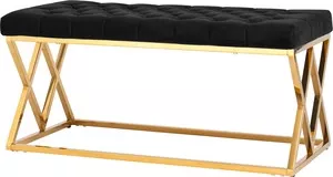 Фото №2 Банкетка Stool Group -скамейка Инсигния вельвет черный/сталь золото Bench-011-TG