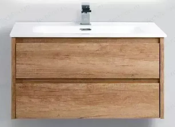 Фото №1 Тумба с раковиной BELBANGO с Kraft 90, Rovere Nebrasca Nature (KRAFT-900-2C-SO-RNN, BB900ETL)