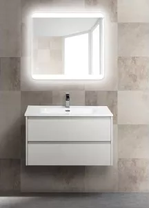 Фото №5 Тумба с раковиной BELBANGO с Kraft 80, Bianco Opaco (KRAFT-800-2C-SO-BO, BB800ETL)