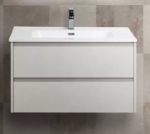 Фото №2 Тумба с раковиной BELBANGO с Kraft 80, Bianco Opaco (KRAFT-800-2C-SO-BO, BB800ETL)