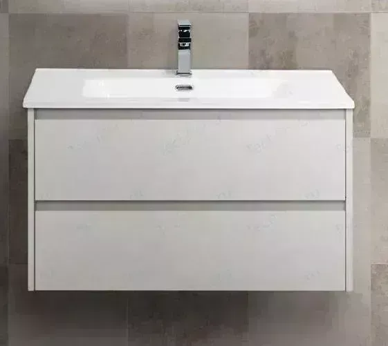 Фото №1 Тумба с раковиной BELBANGO с Kraft 80, Bianco Opaco (KRAFT-800-2C-SO-BO, BB800ETL)