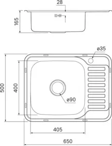 Фото №3 Мойка кухонная IDDIS Basic (BAS65PLi77)