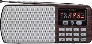 Фото №2 Радиоприемник Perfeo ЕГЕРЬ FM+ (i120-BK) brown