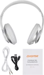 Фото №5 Bluetooth-наушники DIGMA BT-14 silver