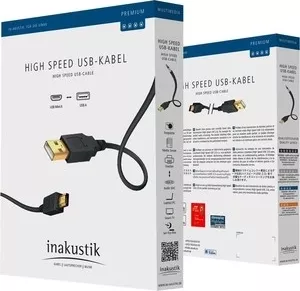 Фото №3 Кабель Inakustik межблочный Premium High Speed USB Micro 2.0, 2 m, 01070042