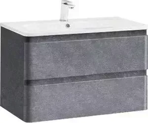 Фото №1 Тумба с раковиной Vincea с Alba Stone 80x50 см, камень (VMC-1A800MS, VCB-1RA800W)