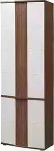 Фото №1 Шкаф для одежды Олимп 43 (набор мебели Донна) ясень шимо темный / ПВХ белый глянец снег / ДВПО белый