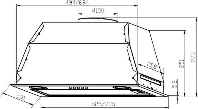 Фото №4 Вытяжка LEX GS Bloc P 600 Black
