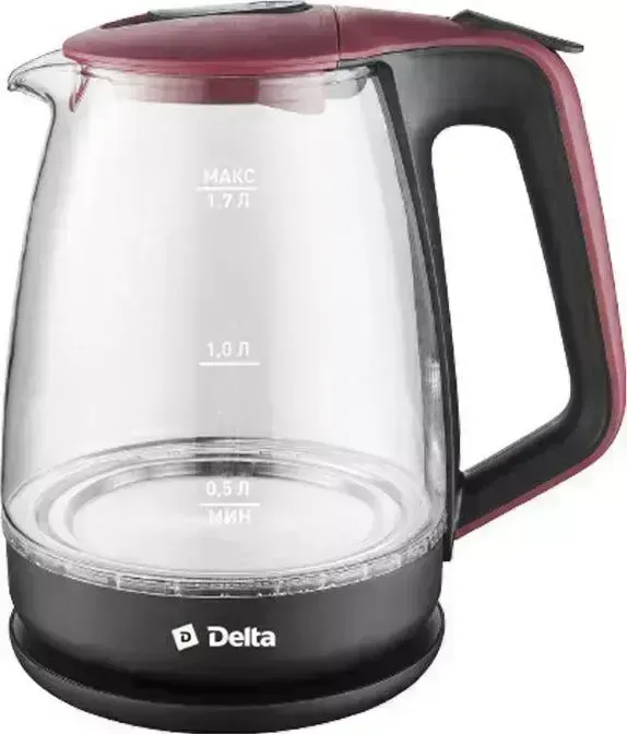 Фото №1 Чайник электрический DELTA Lux DL-1331 черный с красным