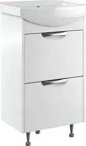 Фото №4 Тумба под раковину CERSANIT Basic 50 2 ящика, белая (SP-SU-BAS-CE50-2)