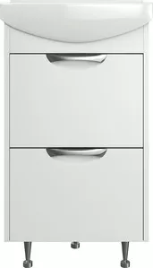Фото №3 Тумба под раковину CERSANIT Basic 50 2 ящика, белая (SP-SU-BAS-CE50-2)