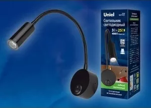 Фото №2 Бра UNIEL (UL-00004176) ULT-F21-3W/4000K IP20 Black