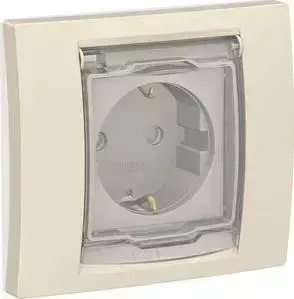 Розетка Schneider Electric Unica New с/з со шторками NU003744
