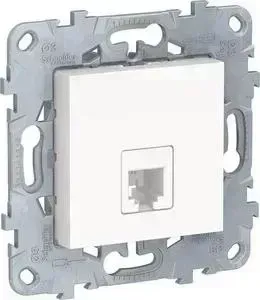 Розетка Schneider Electric телефонная RJ11 одиночная 4 контакта Unica New NU549218
