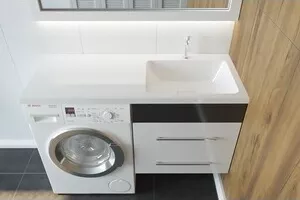 Фото №8 Раковина над стиральной машиной Madera Kamilla 120 правая (4627173210010)