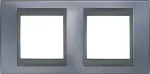 Фото №2 Рамка Schneider Electric 2-постовая Unica Top MGU66.004.297