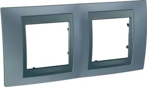 Фото №3 Рамка Schneider Electric 2-постовая Unica Top MGU66.004.297