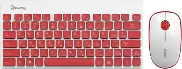 Фото №3 Клавиатура и мышь SMARTBUY SBC-220349AG-RW красно-белый Комплект мыши и клавиатуры