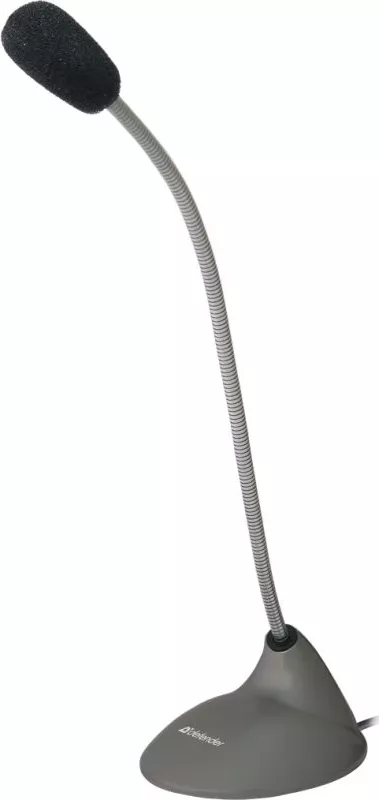 Фото №3 Микрофон DEFENDER компьютерный MIC-111 серый, 1,5 м (64111)