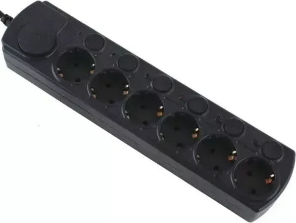 Сетевой фильтр IPPON BK232-SW (3м/6 роз) черный