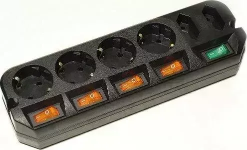 Удлинитель MOST A10 1.6м (6 розеток) черный