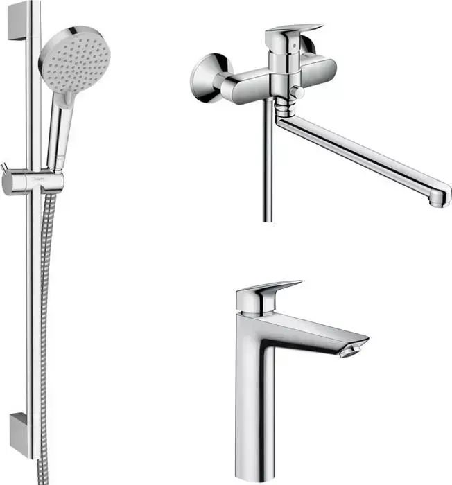 Комплект смесителей Hansgrohe Logis универсальный (71402000, 71090000, 26275000)