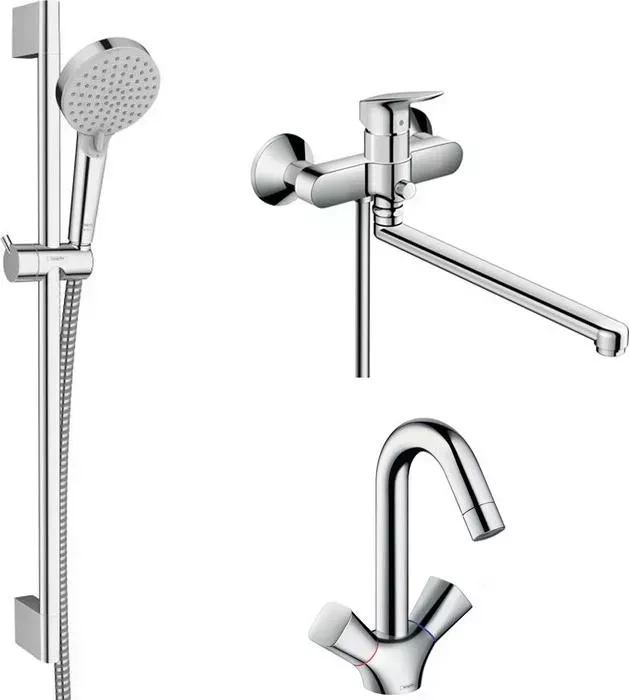 Комплект смесителей Hansgrohe Logis универсальный (71402000, 71222000, 26275000)