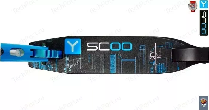 Фото №5 Самокат Y-Scoo 2-х колесный RT CITY 145 Hong Kong blue