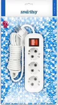 Фото №1 Удлинитель 3М Smartbuy SBE-16-3-03-ZS 3роз. (16А/3.5кВт, ПВС 3х1.0)