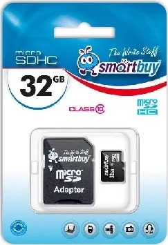 Фото №4 Карта памяти Smartbuy MicroSDHC 32GB Class10 UHS-I + адаптер