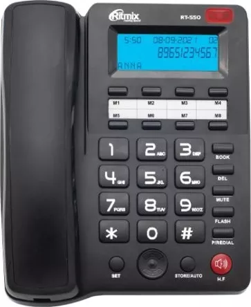 Фото №2 Проводной телефон RITMIX RT-550 black